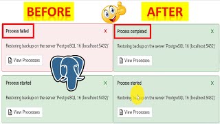 How To Resolve Or Fix Error quotRestoring backup on the server PostgreSQL 16quot Process Failed pgAdmin 4 [upl. by Mloc]