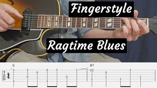 Ragtime Blues Guitar with Tabs [upl. by Naibaf]