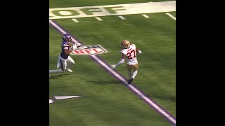 Justin Jefferson with a 97yard touchdown catch from Sam Darnold vs San Francisco 49ers [upl. by Syramad]