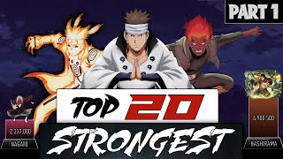 TOP 20 STRONGEST NARUTO SHIPPUDEN CHARACTERS 2023  Part 1  AnimeScale [upl. by Chilt]