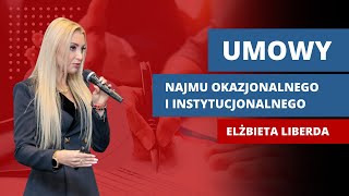 Najem okazjonalny i instytucjonalny  Elżbieta Liberda [upl. by Zinn]