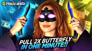 HELLCASE PULL DOUBLE BUTTERFLY IN ONE MINUTE   Hellcase Promo Code 2024  Hellcase Case Opening [upl. by Gino]