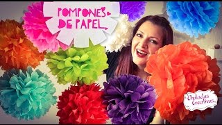 Tutorial paso a paso de cómo hacer Pompones de Papel  Chuladas Creativas [upl. by Nnyleimaj]