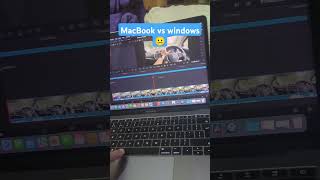 MacBook vs windows 😛 macbook windows gaming editing ytshorts viralvideo [upl. by Ahsimat]