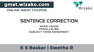 GMAT Sentence Correction  Word Usage  SubjectVerb Agreement  Parallelism  GMAT Verbal [upl. by Nagol]