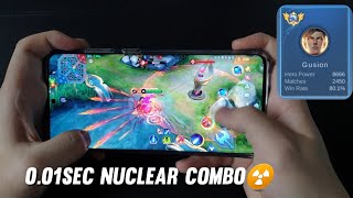 Global Gusion Handcam gameplay🔥  Combo tutorial training method [upl. by Silvana945]