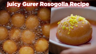 Bengali Gurer Rosogolla Recipe [upl. by Arocat]