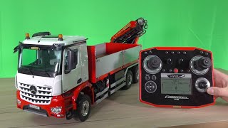 SCALEART PALFINGER CRANE RC TRUCK UNBOXING amp FIRST TEST Mercedes Arocs CONSTRUCTION MATERIAL TRAIN [upl. by Aniretac]