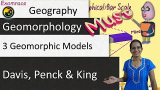 3 Geomorphic ModelsCycles of Slope Development  Davis Penck and King Dr Manishika [upl. by Yeslah]