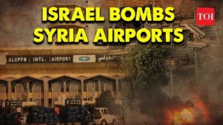 Israel BOMBS Syrian Airports  Damascus Aleppo Airports Destroyed  Israel Hamas War  Gaza [upl. by Handel]