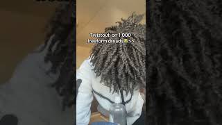 1000 twist Freeform dreads method shorts [upl. by Beane]