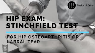 Hip Exam Stinchfield Sign for Labral Tear or Hip Osteoarthritis [upl. by Sallad154]