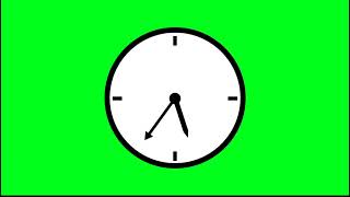 clock Green Screen Background Copyright Free Green Screen [upl. by Moya]