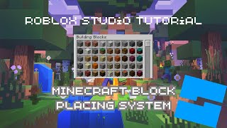 How to make a minecraft block placing system in Roblox [upl. by Anelhtak]