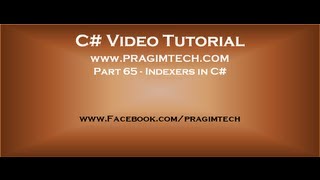 Part 65  C Tutorial  Indexers in c [upl. by Ahgem]
