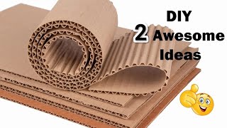 2 Amazing Cardboard Crafts Ideas SimplampEasy Crafts DIYBestoutofwaste Cardboard Crafts [upl. by Ainola]