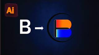 B Letter LOGO Design 😯 easy steps  in Adobe illustrator for bigneer 👍 [upl. by Gilligan]