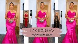 FASHION NOVA DRESS TRYON HAUL  Must have elegant dresses AND occassion wear outfits [upl. by Zaria929]