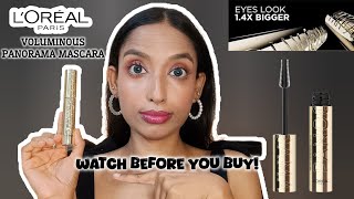 Loreal Paris Voluminous Panorama Mascara  Worth it  Honest Review  Demo [upl. by Low]