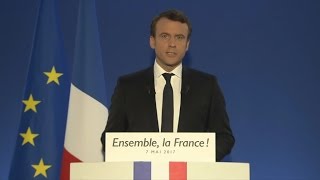 L’intégralité du premier discours d’Emmanuel Macron élu président [upl. by Wilinski262]