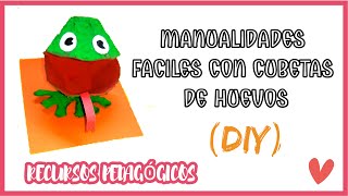 MANUALIDADES CON CUBETAS DE HUEVOS ✍ DIY [upl. by Gothar617]