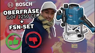 DIY Bastel Town testet die Bosch Oberfräse GOF 1250 CE  FSN SystemZubehör Set  svh24de [upl. by Seidler]