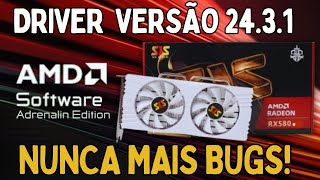 COMO INSTALAR O DRIVER NOVO DA RX 580 8G 2431  CHIPSET CORRETO DA PLACA MÃE  NUNCA MAIS BUGS [upl. by Doe954]