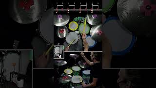 8e Groove met HiHat Open en Dicht  Gele stokNiveau 2 Drumles via wwwleondrumsonline [upl. by Nit]