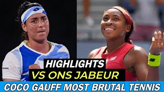 Coco Gauff Most Brutal Tennis Vs Ons Jabeur  Rome Open Highlights [upl. by Neesay]