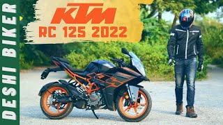 New KTM RC 125 2022 First Ride Review Pros amp Cons [upl. by Ynohtnaed]