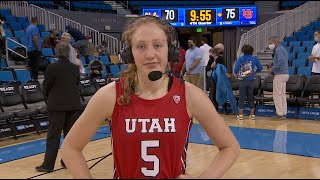 Gianna Kneepkens talks Utahs quick turnaround to grab a win at UCLA [upl. by Kennedy443]