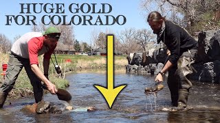 Gold Prospecting in Colorado  Giant Gold Found in Town Lower Ralston Creek  Arvada Colorado [upl. by Alliuqal]