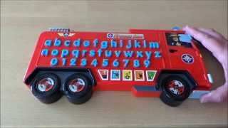 INSPIRATION WORKS FIREMAN SAM TALKING LETTERS AND NUMBERS FIRE ENGINE KINDERGARTEN TOY [upl. by Laenahtan614]