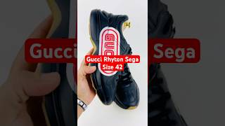 Gucci Mens Rhyton Sega Black Sneaker Shoes Size 42  523609 DRW00 gucci prelovedtreasures [upl. by Acirea]