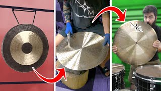 Lathing a GONG into To A FLAT RIDE  ft Nicky Moon Cymbals [upl. by Esra]