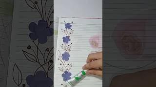 Diary page decoration ideas 💡📖📚📄❣️❤️💞💞💞💞💞youtube youtubeshortsdrawing ❤️❤️❤️❤️ [upl. by Lehcnom]