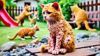 Ginger Kitten has Acne 😿 catlover gingercatpoorcat sadcat sadstory aicat alimages [upl. by Iahc]