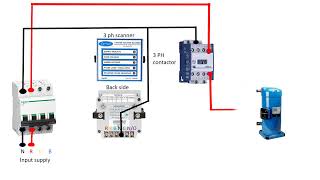 3ph scanner connection diagram  3ph motor connection diagram  3ph compressor wiring 3ph contactor [upl. by Auqenehs]