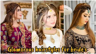 Glamorous Hairstyles For BridesWedding Hairstyleseasy bridal front hairstyleshairstyls [upl. by Casanova753]