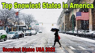 Top 10 Snowiest States in America 2022 [upl. by Nagah942]