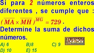 PROPIEDAD DE LOS PROMEDIOS ARITMÉTICO  GEOMÉTRICO Y ARMÓNICOPROBLEMA RESUELTO [upl. by Eilhsa]