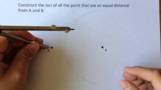 Construct the loci of points an equal distance away from 2 [upl. by Yauq]