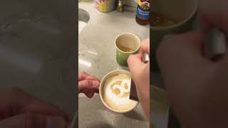 Breville espresso machine latte art 🌕coffee breville [upl. by Sullecram]