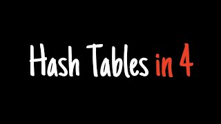 Hash tables in 4 minutes [upl. by Rae]