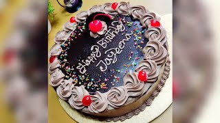 Chocolate Birthday Cake Recipe amp Decoration  5 Eggs Chocolate Cake without Oven [upl. by Lama]