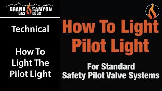 How To Light The Pilot On A Gas Log Burner System [upl. by Sailesh]