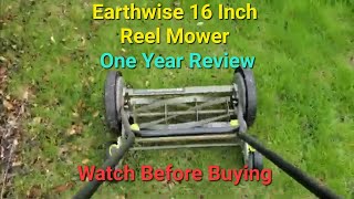 Truth About Earthwise 16 inch Reel Lawn Mower Honest Review After One Year Use Watch Before Buying [upl. by Grassi]