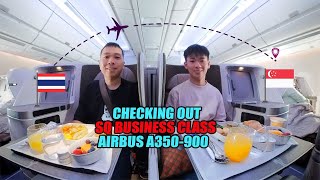 Singapore Airlines Airbus A350900 Business Class  BKKSIN Flight Report [upl. by Paulson]