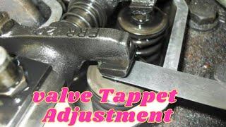 how to check tappet clearance and adjustment [upl. by Eilsek]