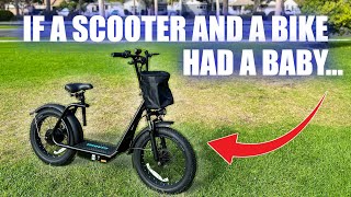 This Is a Scooter EBike Hybrid  Caroma Peak P3 Electric Scooter Bike Review [upl. by Norvun309]